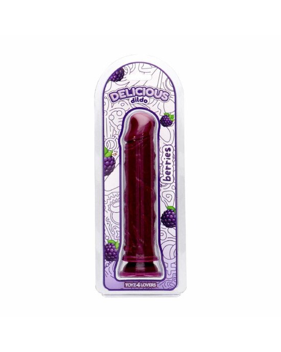 Фалоімітатор з ароматом ожини - Toyz4lovers Delicious Dildo Berries, 20 см Фалоімітатор з ароматом ожини - Toyz4lovers Delicious Dildo Berries, 20 см