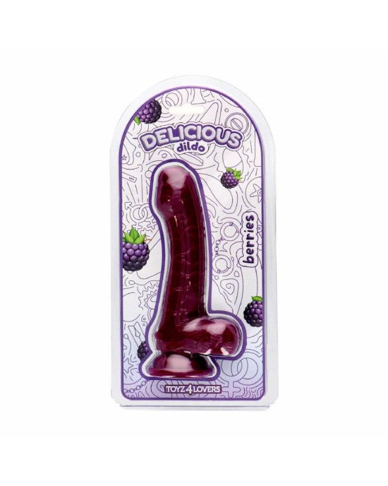 Фалоімітатор з ароматом ожини - Toyz4lovers Delicious Dildo Berries, 18,5 см
