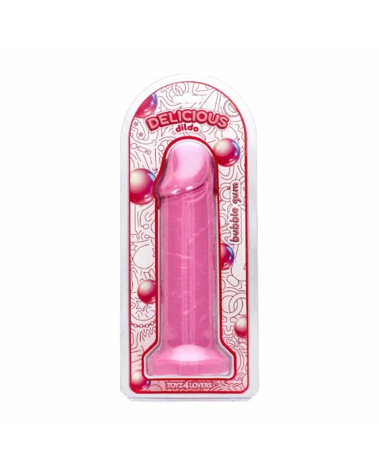 Фалоімітатор з ароматом жуйки- Toyz4lovers Delicious Dildo Bubble Gum, 25 см Фалоімітатор з ароматом жуйки- Toyz4lovers Delicious Dildo Bubble Gum, 25 см