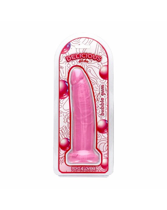 Фалоімітатор з ароматом жуйки - Toyz4lovers Delicious Dildo Bubble Gum, 19,5 см