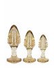 Набір анальних пробок - Ouch! Acrylic Golden Glitter Butt Plug Set