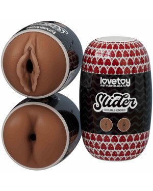 Мастурбатор - Slider Double-Ended Masturbator Ass and Vagina Brown