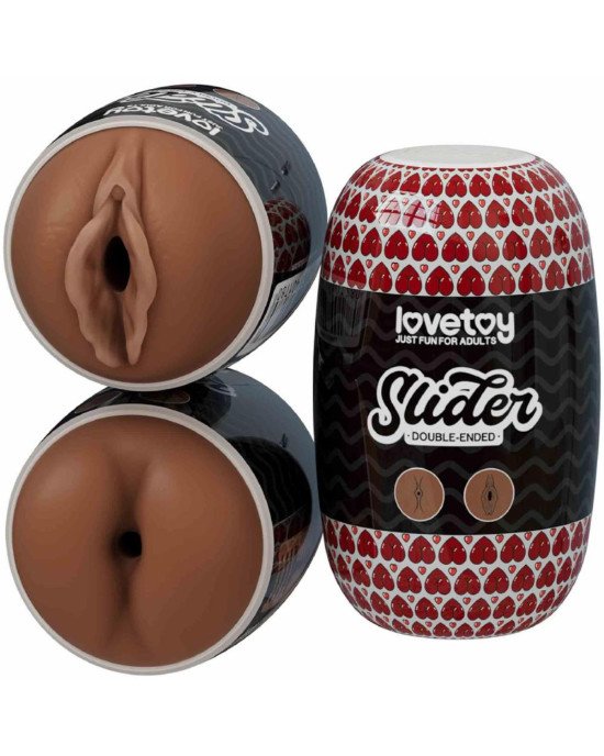 Мастурбатор - Slider Double-Ended Masturbator Ass and Vagina Brown Мастурбатор - Slider Double-Ended Masturbator Ass and Vagina Brown