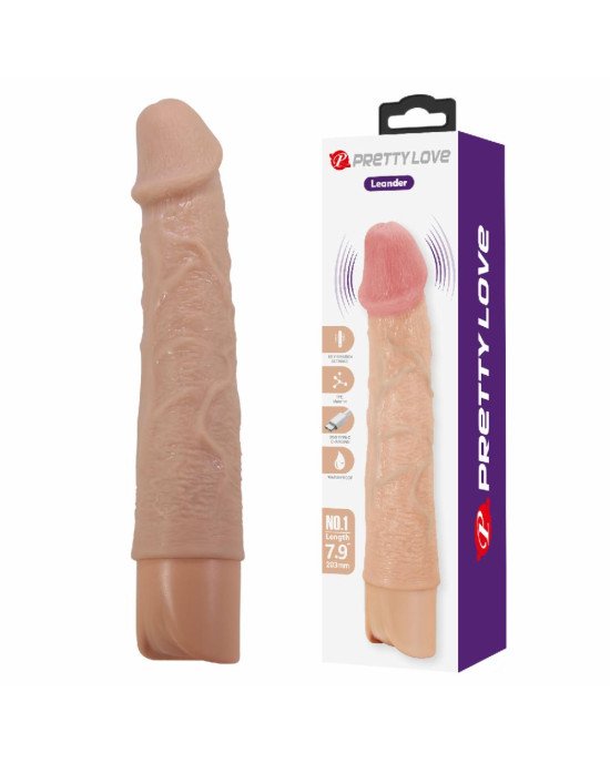 Реалістичний вібратор - Pretty Love Leander Realistic Vibrating Dildo Flesh Реалістичний вібратор - Pretty Love Leander Realistic Vibrating Dildo Flesh