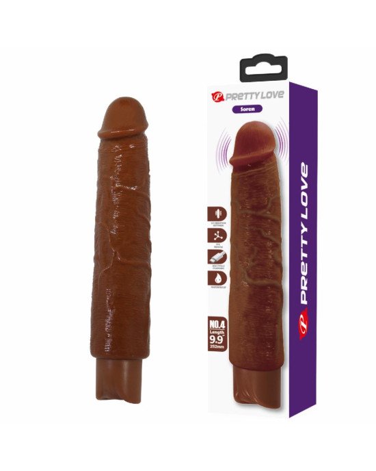 Реалістичний вібратор - Pretty Love Soren Realistic Vibrating Dildo Brown Реалістичний вібратор - Pretty Love Soren Realistic Vibrating Dildo Brown