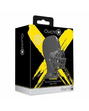 Маска-намордник з кляпом - Ouch! Xtreme Muzzle with Removable Ball Gag