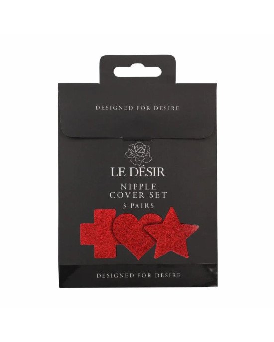 Пестіси - Le Desir Nipple Cover Set Red (3 пари) Пестіси - Le Desir Nipple Cover Set Red (3 пари)