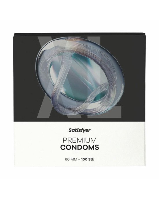 Презервативи - Satisfyer Premium Condoms 60 мм (XL), 100 шт. Презервативи - Satisfyer Premium Condoms 60 мм (XL), 100 шт.