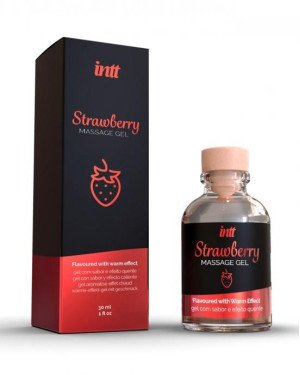 Гель для масажу - Intt Strawberry Massage Gel, 30 мл 