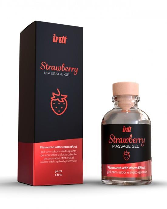 Гель для масажу - Intt Strawberry Massage Gel, 30 мл Гель для масажу - Intt Strawberry Massage Gel, 30 мл