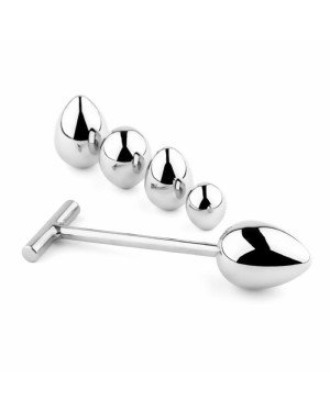 Анальна пробка зі змінними елементами - Jewellery Metal Anal Plug No. 3