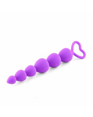 Анальний ланцюжок - Anal Beads Heart Purple