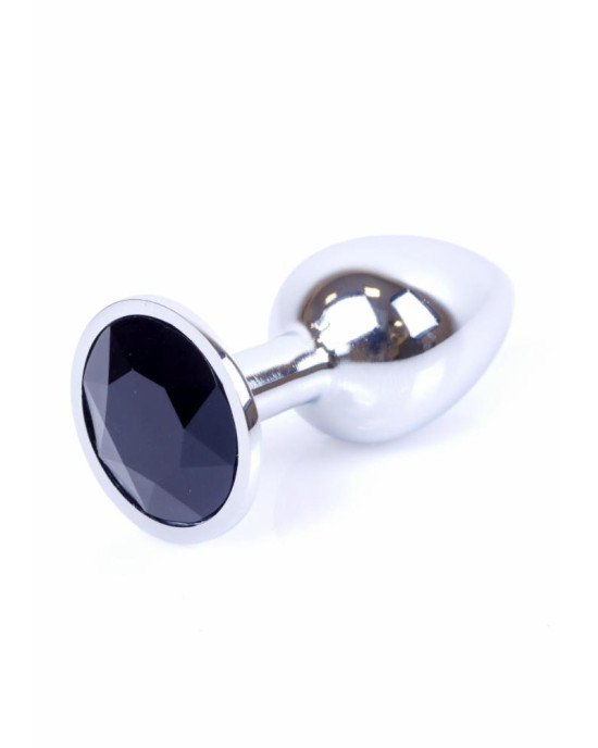 Анальна пробка - Jewellery Silver Plug - Black