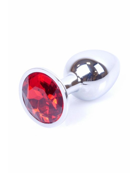 Анальна пробка - Jewellery Silver Plug - Red Анальна пробка - Jewellery Silver Plug - Red