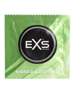 Презерватив - EXS Ribbed And Dotted Condom, 1 шт.