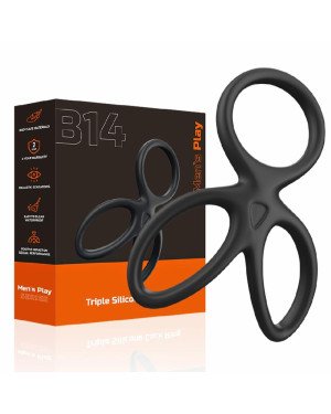 Ерекційне кільце - Triple Silicone Cock Ring Erospace Men’s Play B14