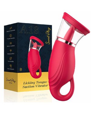 Вакуумний стимулятор з язичком - Licking Tongue Suction Vibrator Erospace Sweet Play A18