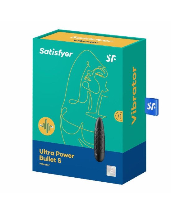 Мінівібратор Satisfyer Ultra Power Bullet 5 Black (м'ята упаковка!!!) Мінівібратор Satisfyer Ultra Power Bullet 5 Black (м'ята упаковка!!!)