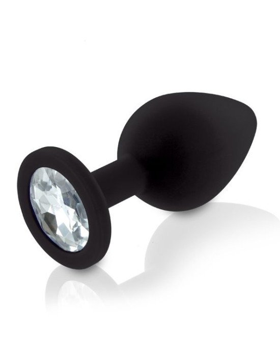 Набір силіконових анальних пробок із кристалом Rianne S: Booty Plug Set Black (м'ята упаковка!!!)