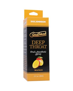 Спрей для мінету Doc Johnson GoodHead DeepThroat Spray - Mango 59мл (м'яте паковання!!!)