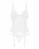 Корсет Obsessive Alissium corset & thong M/L (м'ята упаковка!!!)