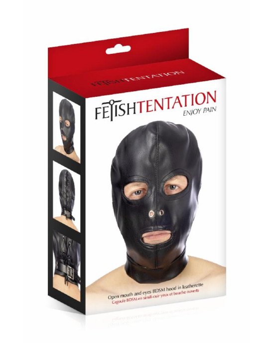 Капюшон для БДСМ з відкритими очима і ротом Fetish Tentation Open mouth and eyes BDSM hood Капюшон для БДСМ з відкритими очима і ротом Fetish Tentation Open mouth and eyes BDSM hood