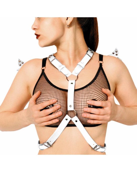 Жіноча портупея Art of Sex - Wings біла L-2XL, екошкіра Жіноча портупея Art of Sex - Wings біла L-2XL, екошкіра