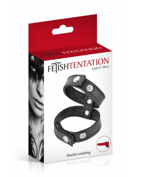 Ерекційне кільце з регулюванням діаметру Fetish Tentation Double Сockring Ерекційне кільце з регулюванням діаметру Fetish Tentation Double Сockring