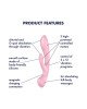 Двосторонній вібратор-кролик Satisfyer Triple Oh Pink (м'яте паковання!!!) Двосторонній вібратор-кролик Satisfyer Triple Oh Pink (м'яте паковання!!!)