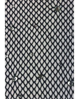Колготки Leg Avenue Rhinestone micro net tights Plus size Black, дрібна сітка, стрази