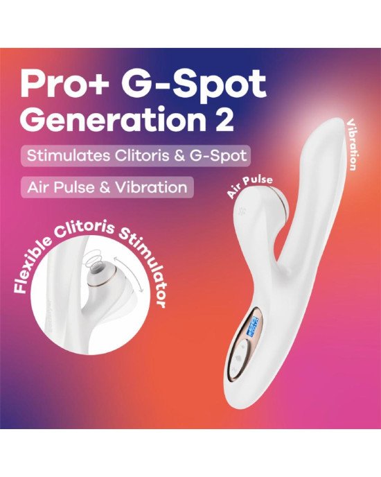 Вакуумний вібратор-кролик Satisfyer Pro+ G-Spot Generation 2 Wihte (м'яте паковання!!!)