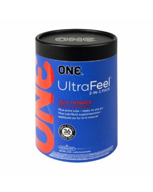 Презервативи ONE Ultra Feel, з додатковою змазкою, 36 шт (м'яте паковання!!!)