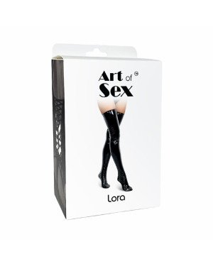Сексуальні вінілові панчохи Art of Sex - Lora, розмір M, з ефектом мокрого оксамиту Сексуальні вінілові панчохи Art of Sex - Lora, розмір M, з ефектом мокрого оксамиту