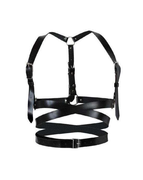Шкіряна портупея Art of Sex - Melani Leather harness, Чорна L-2XL Шкіряна портупея Art of Sex - Melani Leather harness, Чорна L-2XL