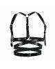 Шкіряна портупея Art of Sex - Melani Leather harness, Чорна L-2XL Шкіряна портупея Art of Sex - Melani Leather harness, Чорна L-2XL