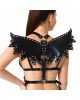 Жіноча портупея Art of Sex - Wings чорна L-2XL, екошкіра