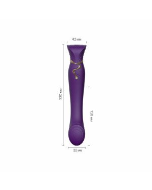 Смартвібратор Zalo — Queen Twilight Purple, пульсівна перлина, кристал Swarovski Смартвібратор Zalo — Queen Twilight Purple, пульсівна перлина, кристал Swarovski