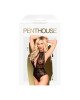 Боді з глибоким декольте та високими трусиками Penthouse - Toxic Powder Black S/M