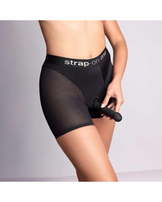 Шорти з фіксацією ділдо Strap-On-Me Harness Lingerie Halo - S - Black Шорти з фіксацією ділдо Strap-On-Me Harness Lingerie Halo - S - Black