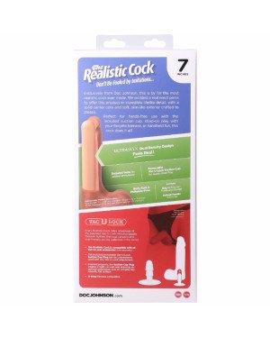Фалоімітатор Doc Johnson The Realistic Cock ULTRASKYN 7 Inch with Balls Vanilla (м'яте паковання!!!)