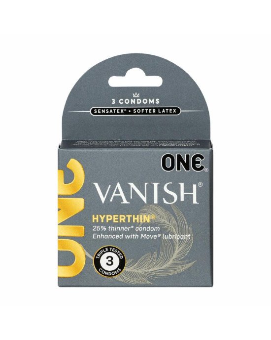Презервативи ONE Vanish Hyperthin 3 шт (м'яте паковання!!!) Презервативи ONE Vanish Hyperthin 3 шт (м'яте паковання!!!)