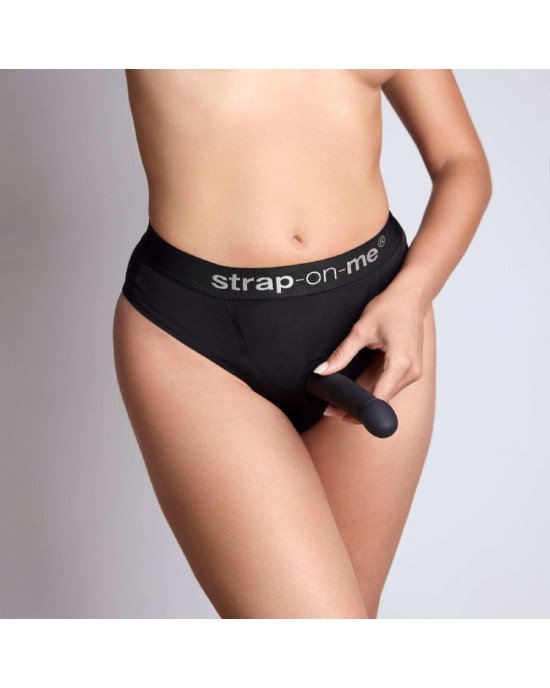 Трусики з фіксацією дилдо Strap-On-Me Harness Lingerie Idole - M - Black