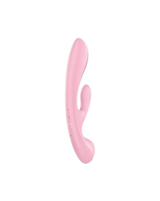 Двосторонній вібратор-кролик Satisfyer Triple Oh Pink (м'яте паковання!!!) Двосторонній вібратор-кролик Satisfyer Triple Oh Pink (м'яте паковання!!!)