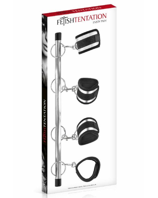 Фіксатор для рук і ніг Fetish Tentation Submission bar with 4 cuffs