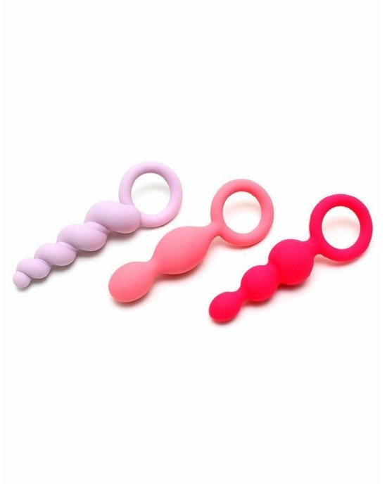 Набір анальних іграшок Satisfyer Plugs colored (set of 3) - Booty Call (м'яте паковання!!!) Набір анальних іграшок Satisfyer Plugs colored (set of 3) - Booty Call (м'яте паковання!!!)