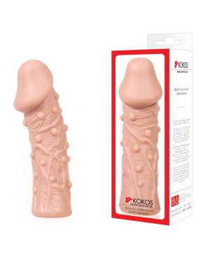 Насадка на член Kokos Extreme Sleeve ES.06 розмір S, потовщувальна, стимулюючий рельєф Насадка на член Kokos Extreme Sleeve ES.06 розмір S, потовщувальна, стимулюючий рельєф