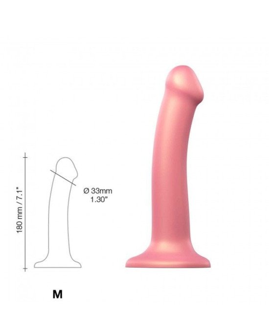 Насадка для страпону Strap-On-Me Mono Density Dildo Rose M (м'ята упаковка!!!)
