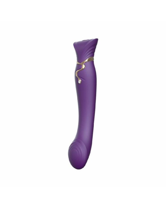 Смартвібратор Zalo — Queen Twilight Purple, пульсівна перлина, кристал Swarovski Смартвібратор Zalo — Queen Twilight Purple, пульсівна перлина, кристал Swarovski