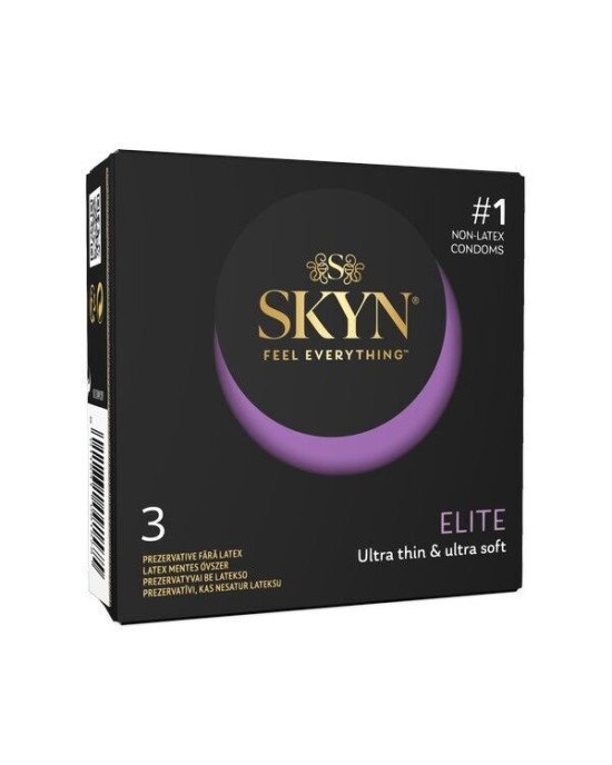 Безлатексні преміум-презервативи SKYN Elite 3 шт, ультратонкі (м'ята паковання!!!) Безлатексні преміум-презервативи SKYN Elite 3 шт, ультратонкі (м'ята паковання!!!)