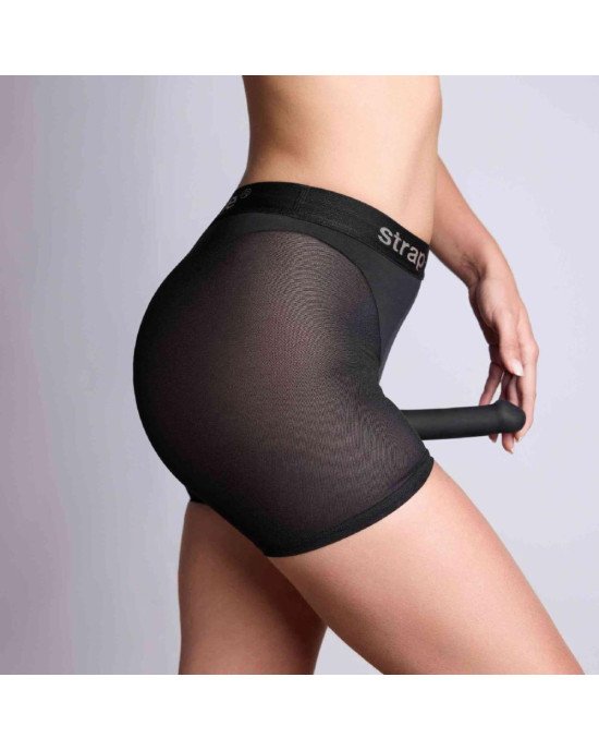 Шорти з фіксацією ділдо Strap-On-Me Harness Lingerie Halo - S - Black Шорти з фіксацією ділдо Strap-On-Me Harness Lingerie Halo - S - Black
